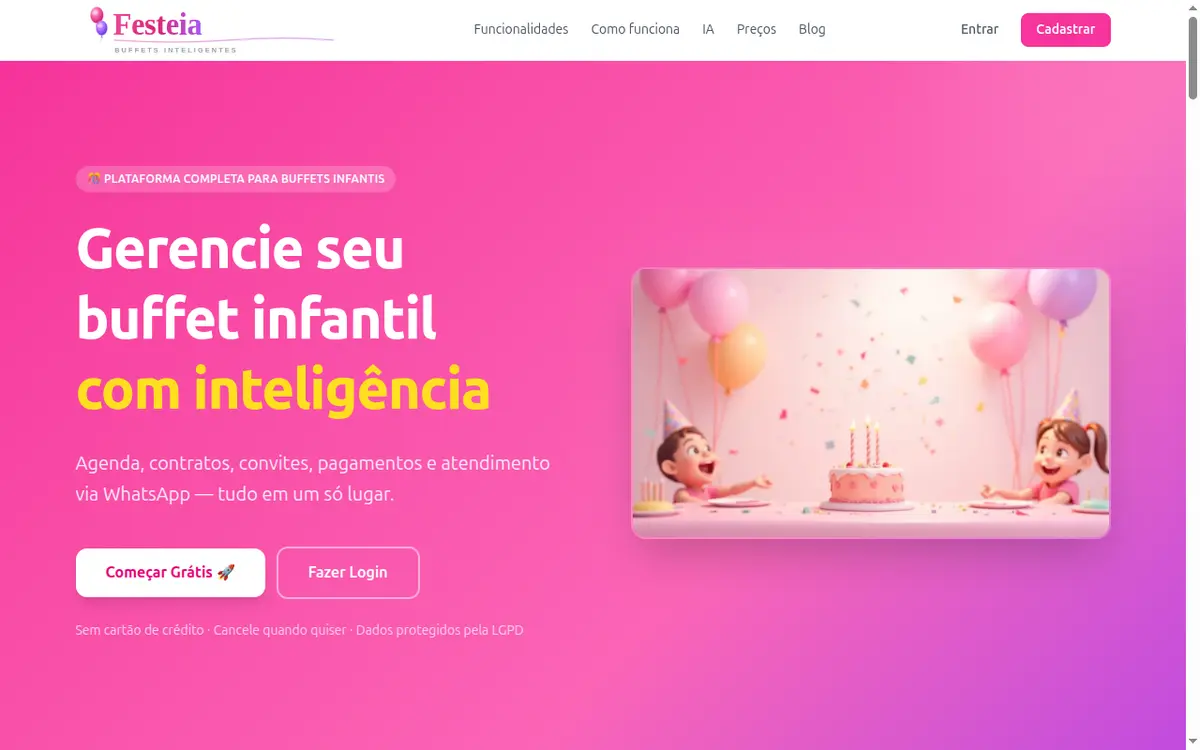 Festeia - Gestão para buffets de eventos