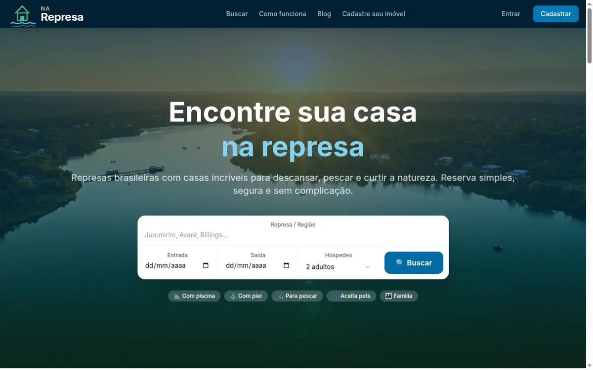 NaRepresa - Reservas em casas de represa